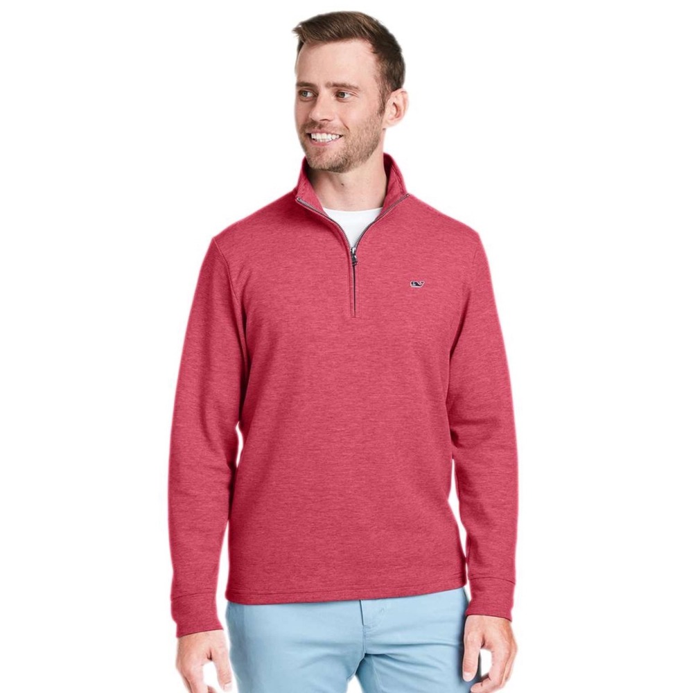 Vineyard Vines Fashion Knits Saltwater Quarter Zip Red Large New With‎ Tags